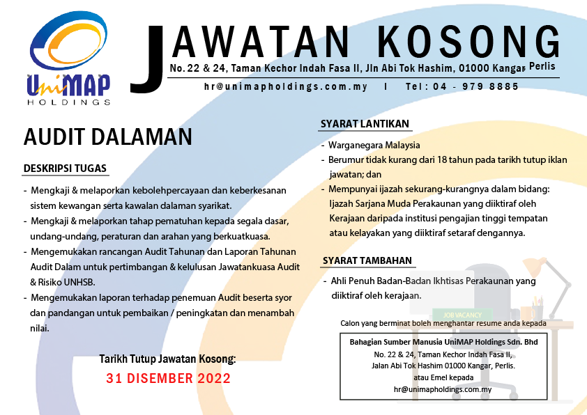 Jawatan Kosong Audit Dalaman 2022